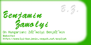 benjamin zamolyi business card